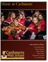 Music at Cashmere. Opportunities in Music: Curriculum Music Music Activities Music Tuition Music Tours Musicals & Concerts Yr.