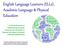 English Language Learners (ELLs), Academic Language & Physical Education