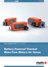 Battery Powered Thermal Mass Flow Meters for Gases