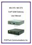 MV-370 / MV-372. VoIP GSM Gateway. User Manual