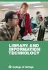 LIBRARY AND INFORMATION TECHNOLOGY