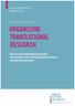 ORGANIZING TRANSLATIONAL RESEARCH
