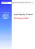 Audit Quality Control Preliminary draft