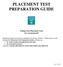 PLACEMENT TEST PREPARATION GUIDE