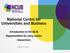 National Centre for Universities and Business Introduction to NCUB & Opportunities for early career researchers