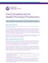 Core Competencies for Health Promotion Practitioners