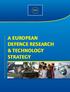 A EUROPEAN DEFENCE RESEARCH & TECHNOLOGY STRATEGY