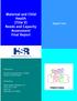Maternal and Child Health (Title V) Needs and Capacity Assessment Final Report