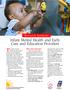 Infant Mental Health and Early Care and Education Providers This synthesis has been