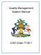 Quality Management System Manual. CAD Order 7130.1