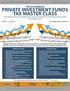 PRIVATE INVESTMENT FUNDS TAX MASTER CLASS