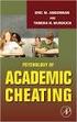 Academic dishonesty amongst Industrial Psychology Students. Angie Patricio