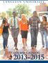 LANGSTON UNIVERSITY COURSE CATALOG 2013-2015. www.langston.edu