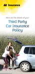 Here are the details of your Third Party Car Insurance Policy