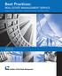 Best Practices: REAL ESTATE MANAGEMENT SERVICE. Management Company Client Relations Management of the Property Tenant/Resident Relations