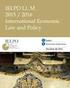 MASTER OF LAWS IN INTERNATIONAL ECONOMIC LAW AND POLICY LL.M. (IELPO LL.M.) 2013-2014