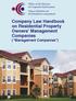 Company Law Handbook on Residential Property Owners Management Companies ( Management Companies )