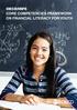 OECD/INFE CORE COMPETENCIES FRAMEWORK ON FINANCIAL LITERACY FOR YOUTH 1