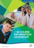2016 COURSE INFORMATION HANDBOOK FOR YEARS 11 AND 12. Department of Education