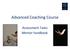 Advanced Coaching Course. Assessment Tasks Mentor handbook