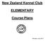New Zealand Kennel Club ELEMENTARY. Course Plans