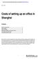 Costs of setting up an office in Shanghai