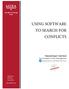 USING SOFTWARE TO SEARCH FOR CONFLICTS