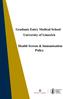 Graduate Entry Medical School University of Limerick. Health Screen & Immunisation Policy