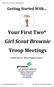 Getting Started With. Your First Two* Girl Scout Brownie. Troop Meetings. *PLUS tips on What Happens Next?