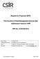 Request for Proposals (RFP) The Provision of Fleet Management Services (full maintenance lease) to CSIR. RFP No. 373/05/09/2014