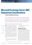 Microsoft Exchange Server 2003 Deployment Considerations