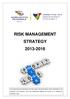 RISK MANAGEMENT STRATEGY 2013-2016
