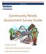 Community Needs Assessment Survey Guide