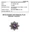 MFCDA BUDGET AND FINANCIAL PLAN 2006/2007-2010/2011