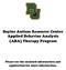Baylor Autism Resource Center Applied Behavior Analysis (ABA) Therapy Program