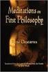 Meditations of First Philosophy. Descartes