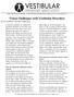 Vision Challenges with Vestibular Disorders By the Vestibular Disorders Association