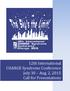12th International CHARGE Syndrome Conference July 30 Aug. 2, 2015 Call for Presentations