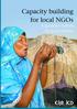 Capacity building for local NGOs. A guidance manual for good practice