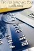 IMPROVING YOUR CREDIT AND DEBT