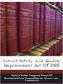 PATIENT SAFETY AND QUALITY IMPROVEMENT ACT OF 2005