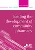 NPA Learning. Leading the development of community pharmacy