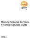 Morony Financial Services Financial Services Guide