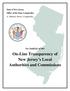 On-Line Transparency of New Jersey s Local Authorities and Commissions