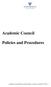 Academic Council Policies and Procedures