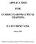 APPLICATION FOR CURRICULAR PRACTICAL TRAINING F-1 STUDENT VISA