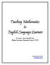 Teaching Mathematics to English Language Learners