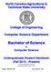 North Carolina Agricultural & Technical State University. College of Engineering. Computer Science Department. Bachelor of Science.