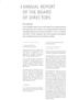 Annual report of the board of directors