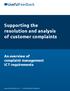 Supporting the resolution and analysis of customer complaints An overview of complaint management ICT requirements